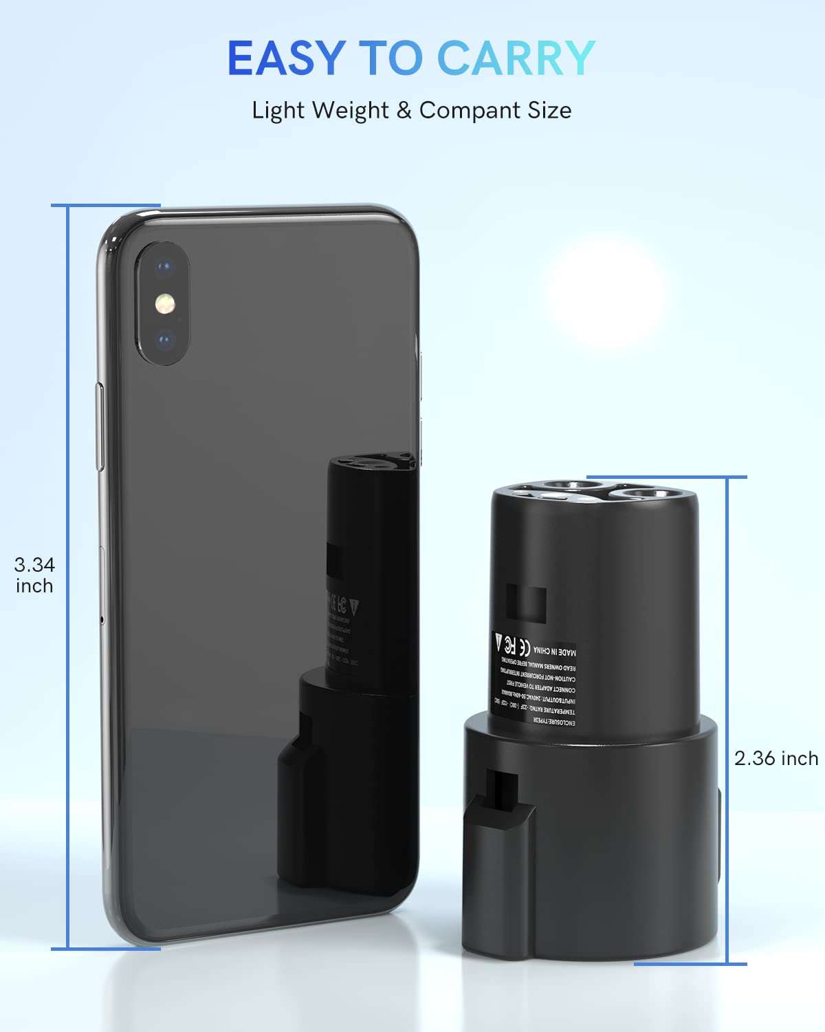 SEGUMA adapter in light rain to show water resistance and reliable outdoor use
