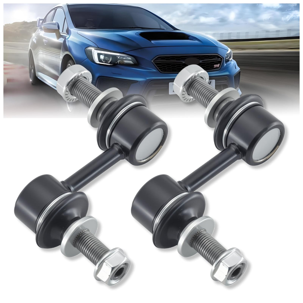SegurVelo front sway bar link showing front view and fitment benefit
