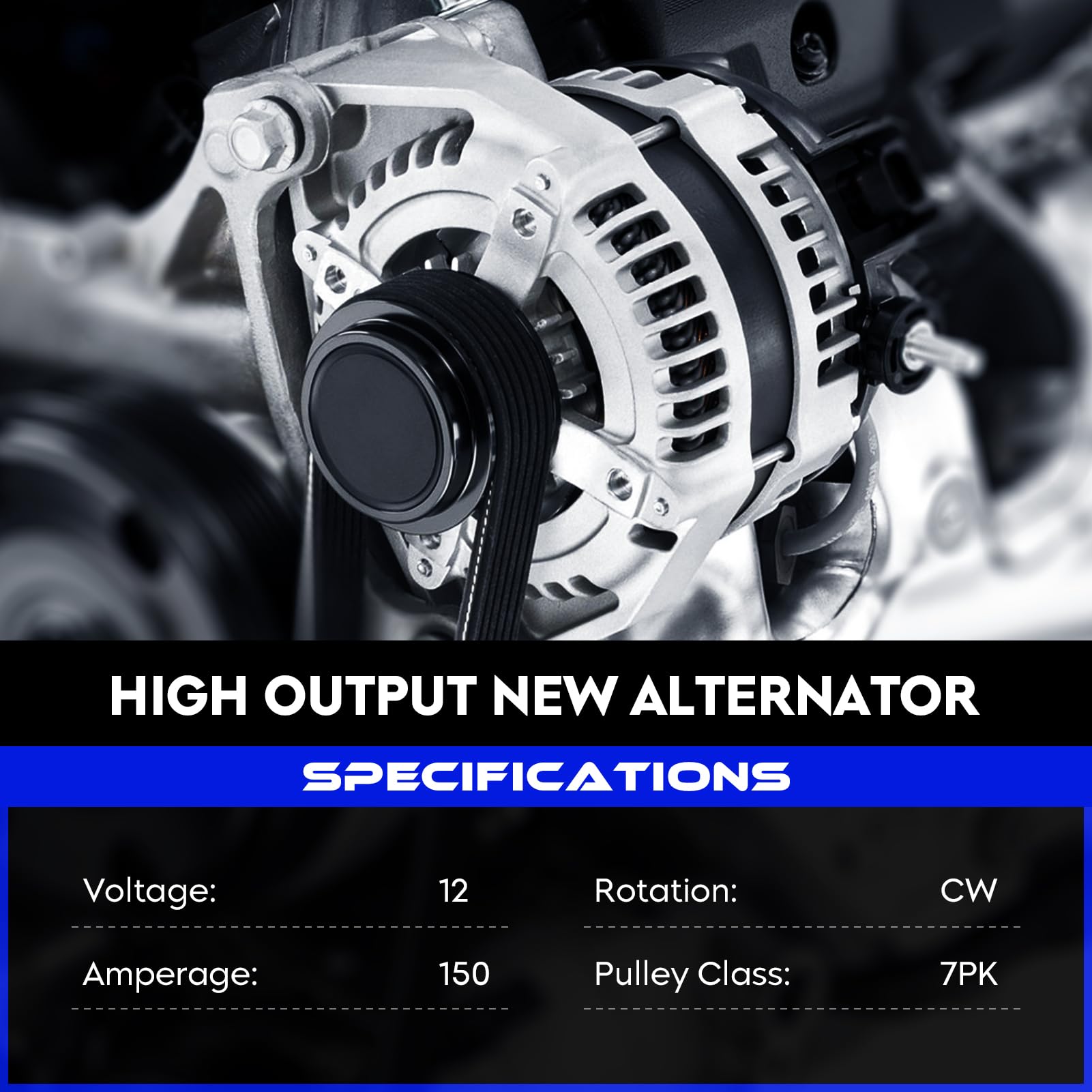 SEHNSUCHT alternator B+ terminal at 4 o'clock labeled for correct electrical connection benefit