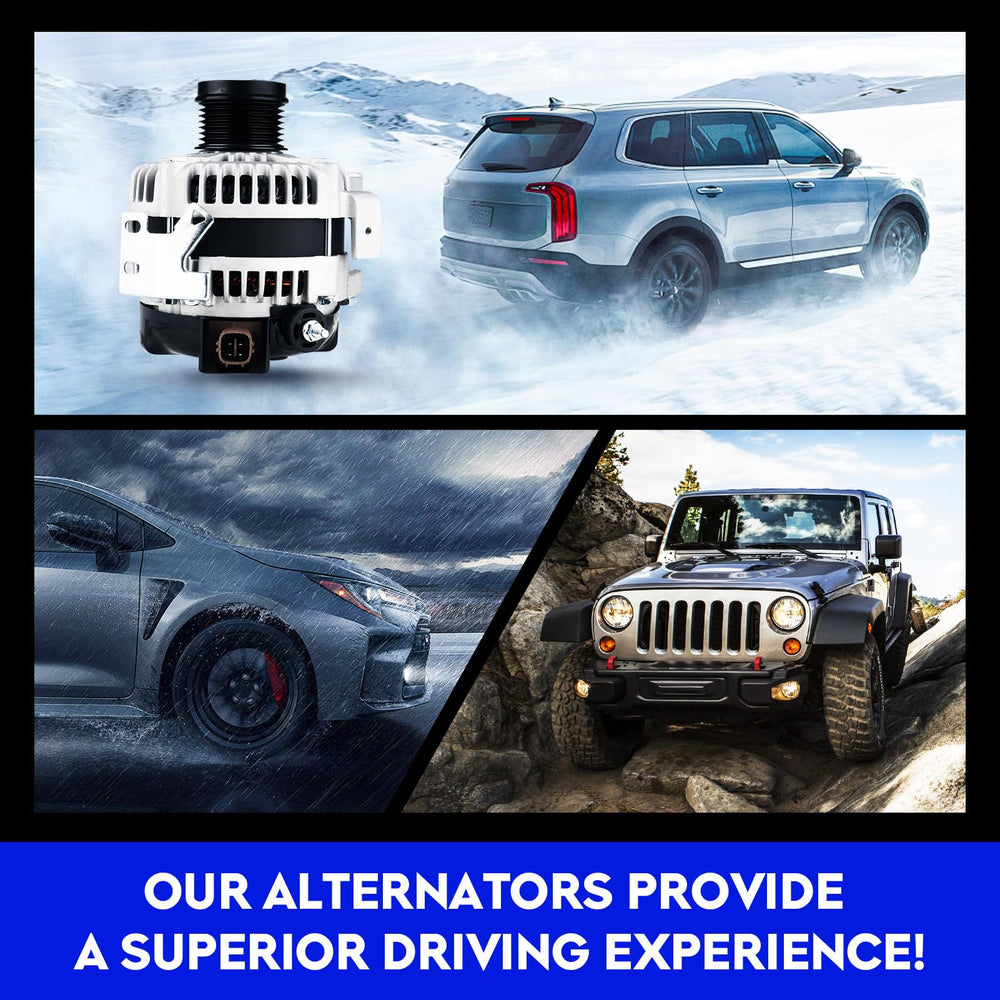 SEHNSUCHT alternator installed in engine bay illustrating direct replacement convenience