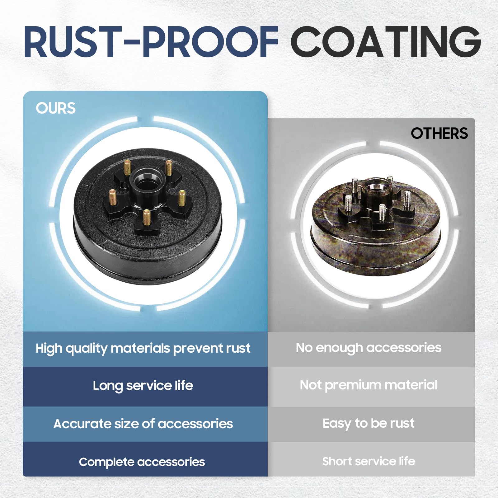 SEHNSUCHT dust cap and rubber plug with nuts and cotter pins for complete rebuild