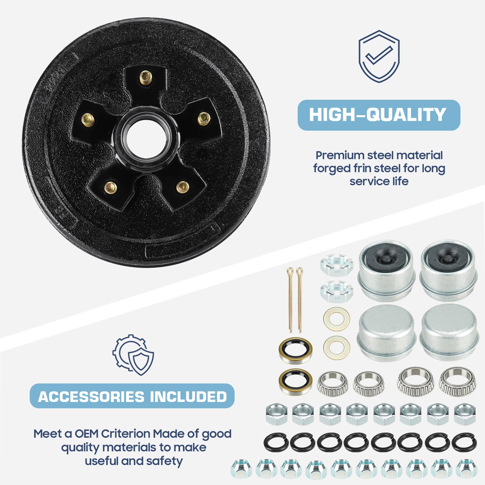 SEHNSUCHT mounted drum on trailer axle demonstrating correct fit and peace of mind