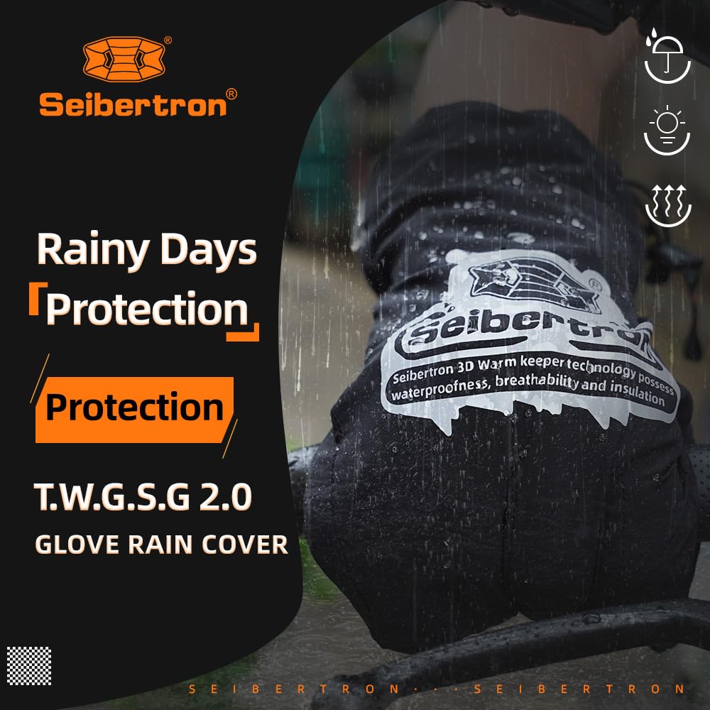 Seibertron close-up of silicone grip for secure handlebars control in wet weather