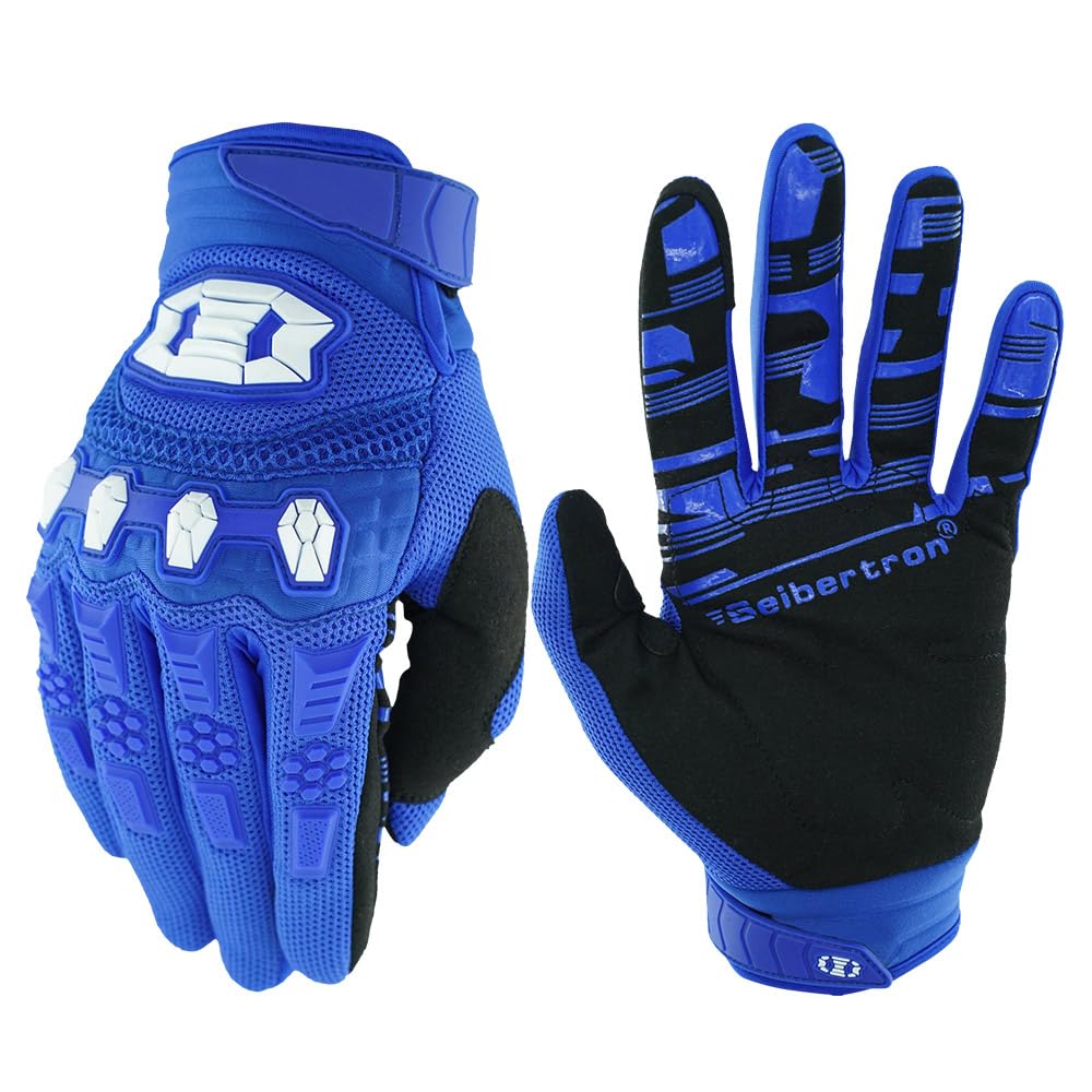 Seibertron front view of gloves showing fit and color for comfortable grip