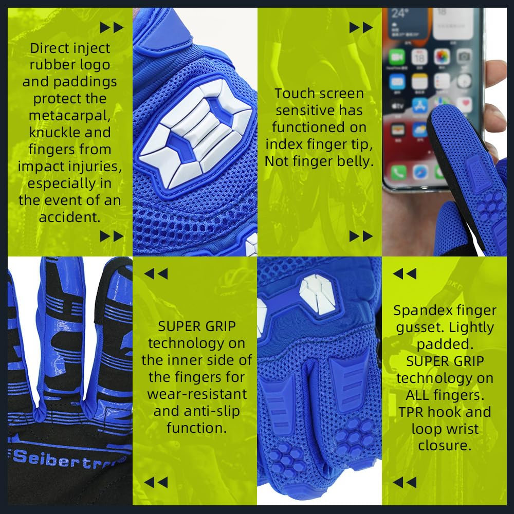 Seibertron size chart and hand measurement guide ensuring accurate fit