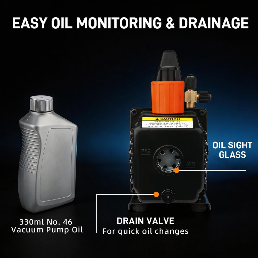 SEICETEC bottom drain valve used for clean oil changes and quick servicing