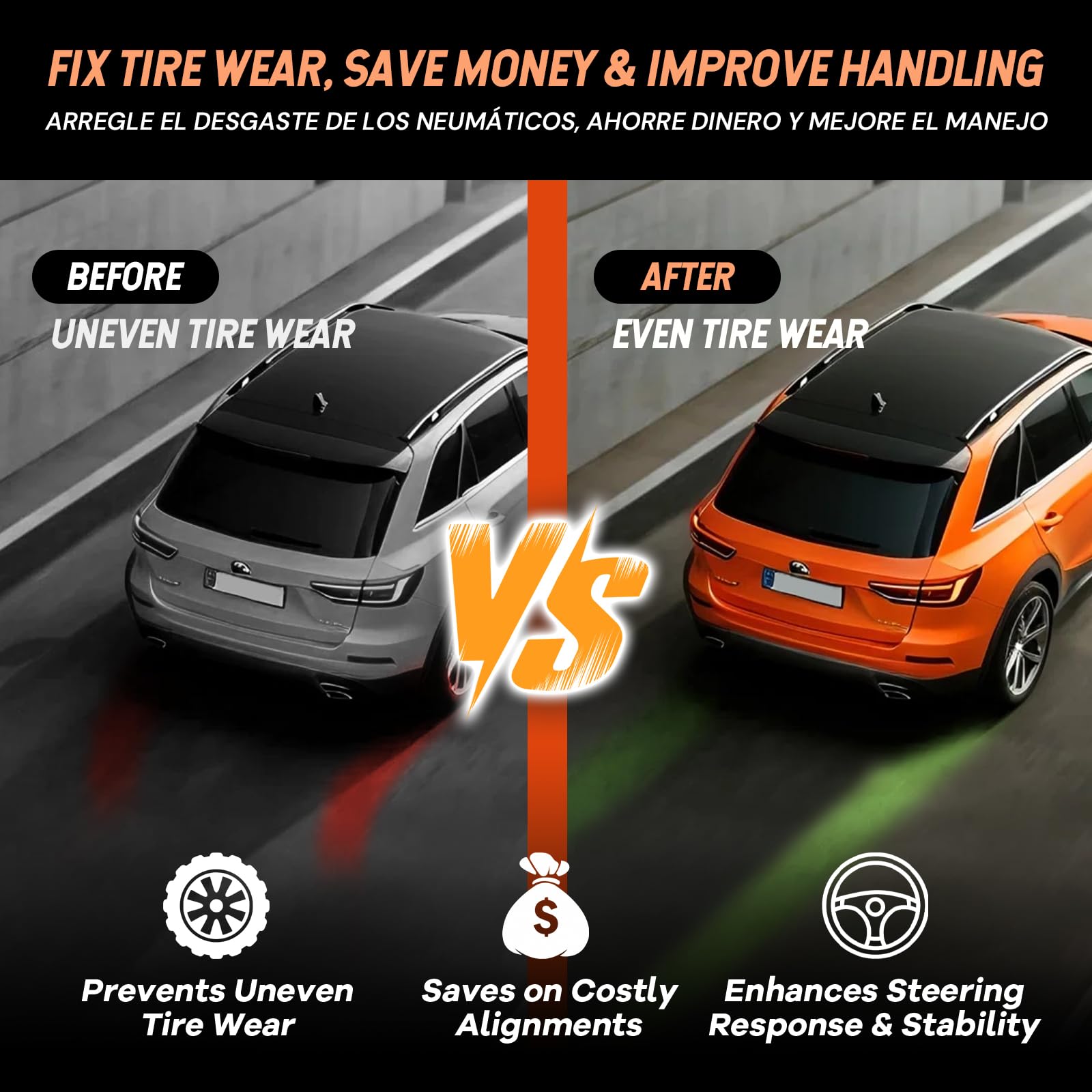 SEKAM installed on vehicle front wheel showing how plates mount to studs and save time