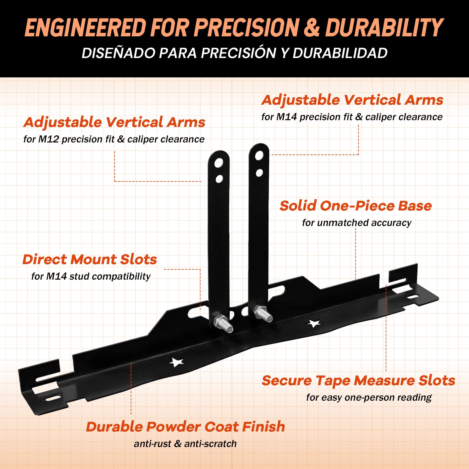 SEKAM vertical arm mounting detail demonstrating clearance design to avoid caliper removal