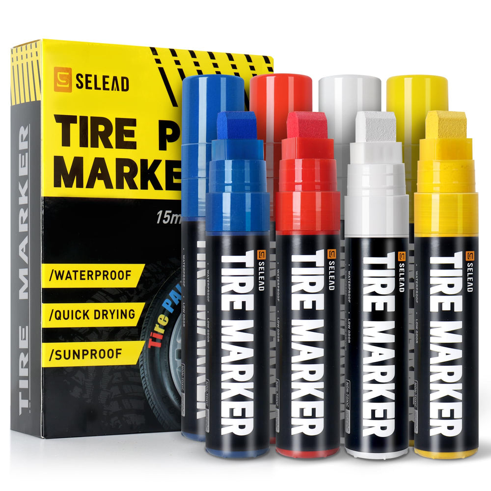 SELEAD front packaging showing 8-pack and color variety benefits long-lasting marking