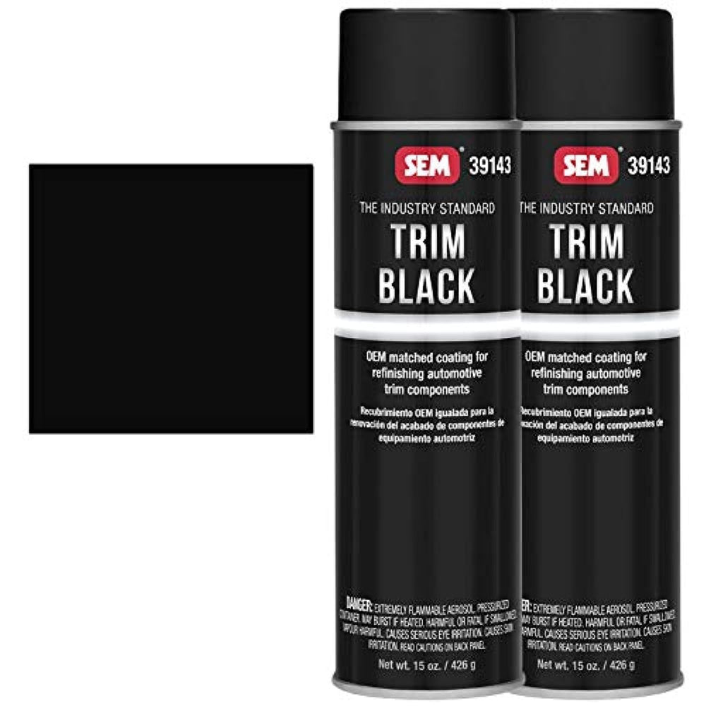 SEM 39143 front can showing label and satin black trim paint for easy identification and accurate selection