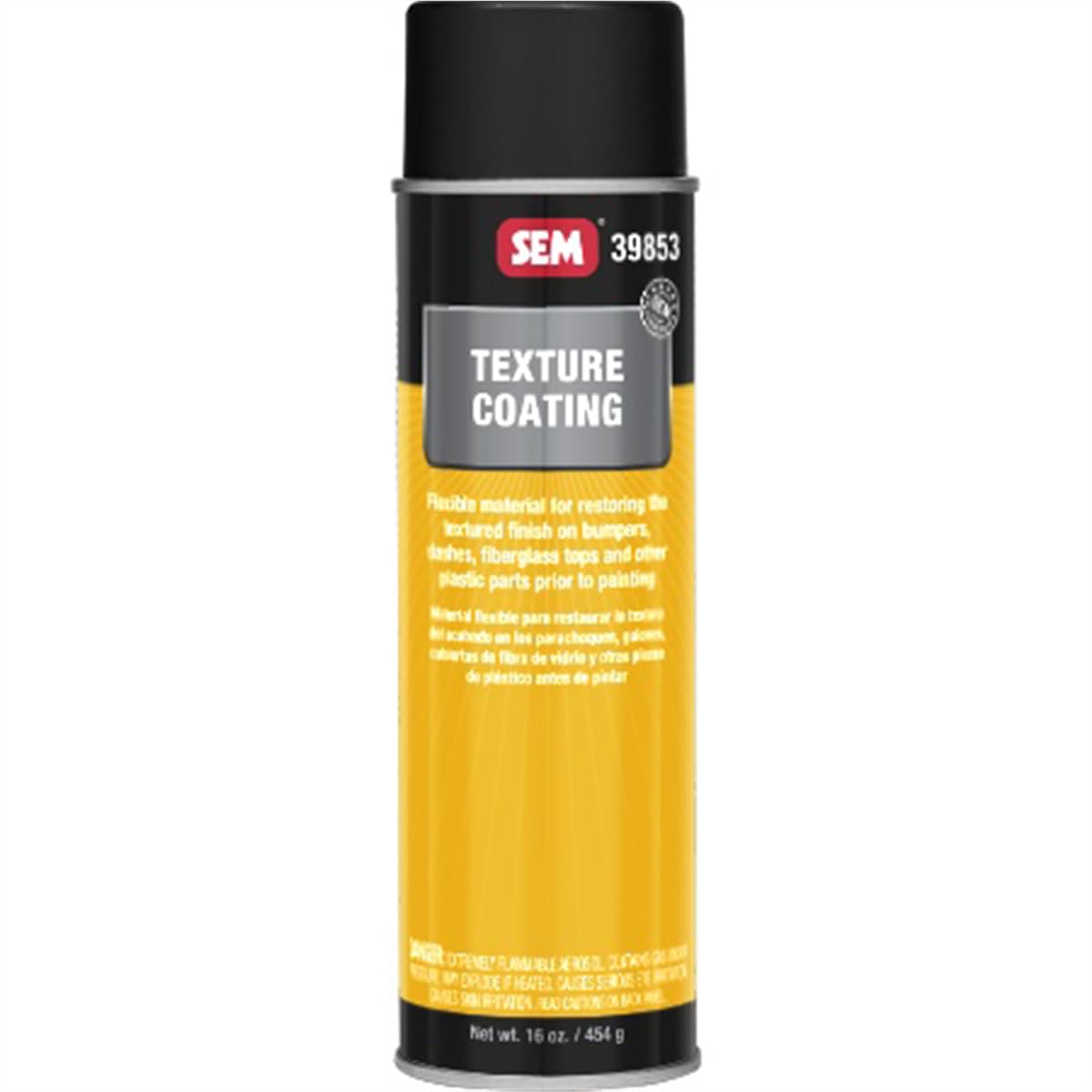 SEM 39853 aerosol can front view showing label and ready-to-use texture coating