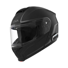 Sena OUTRUSH 2 front profile in matte black showing modular design and protection