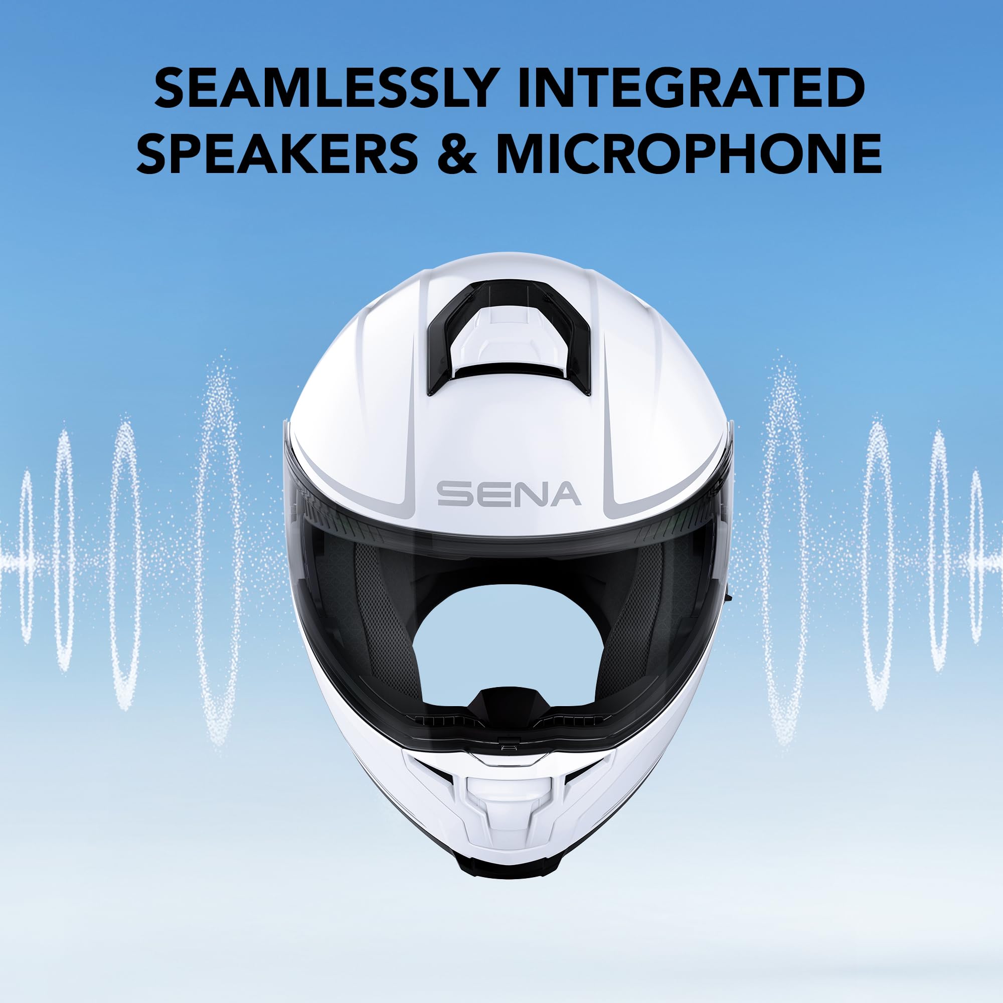Sena OUTRUSH 2 speaker closeup highlighting HD audio components for clearer music