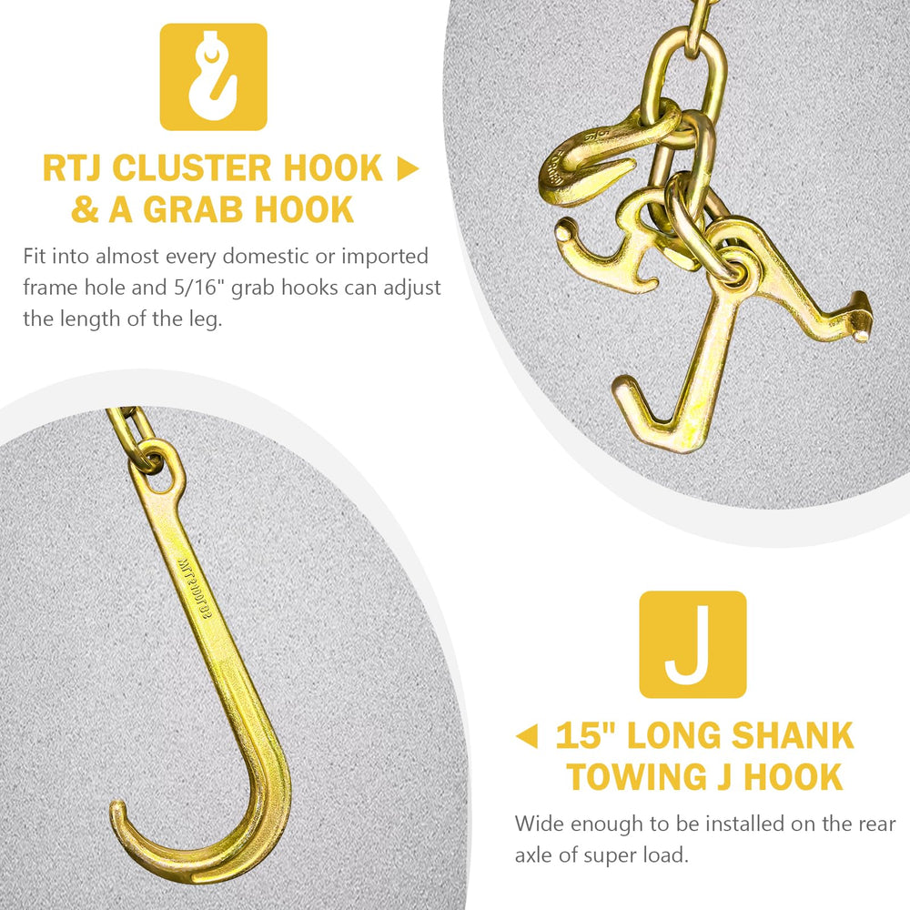 SENKEYFE 15 inch J hook detail showing long shank fit for deep frame attachment