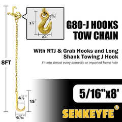 SENKEYFE close-up galvanized chain links illustrating corrosion resistance and durability