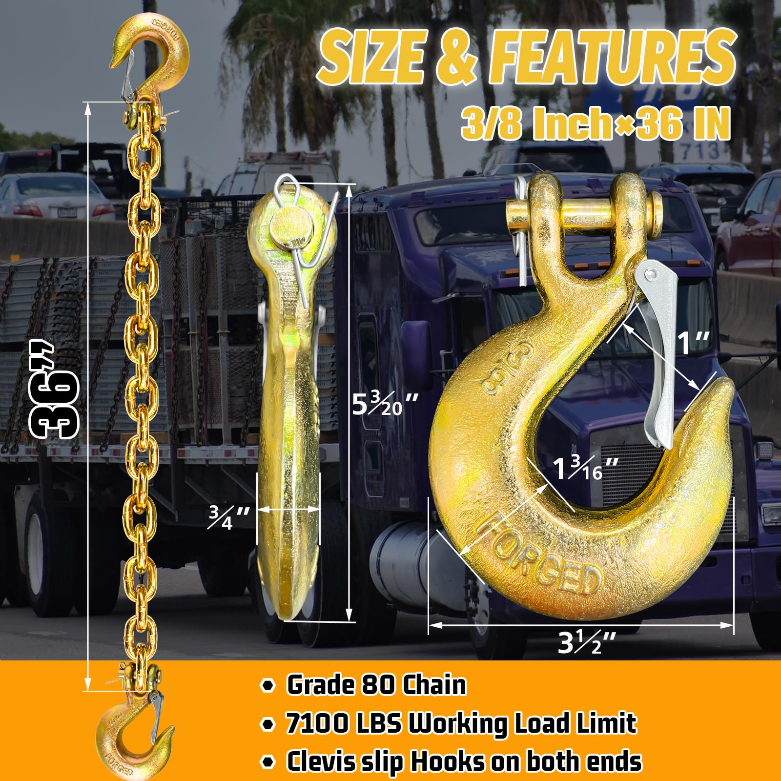SENKEYFE close-up of clevis safety hook demonstrating secure attachment