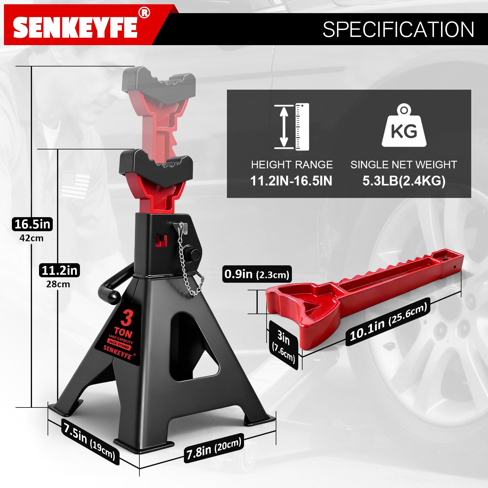 SENKEYFE wide foot base angle improving ground contact stability