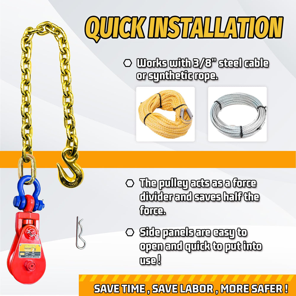 SENKEYFE swivel shackle rotated 180 degrees to show flexible hoist angle and reduced twist
