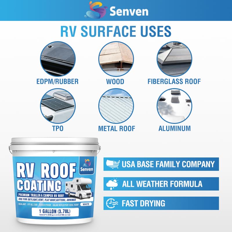 SENVEN being rolled onto an RV roof for leak protection and easy application