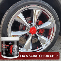 SENVEN paint being brushed onto caliper edge for precise application and durable coverage benefit