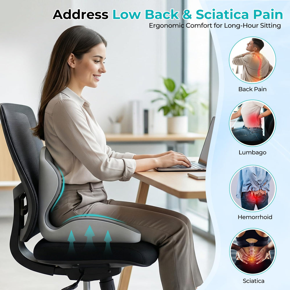 Serdyes textured non-slip bottom keeping cushion firmly in place