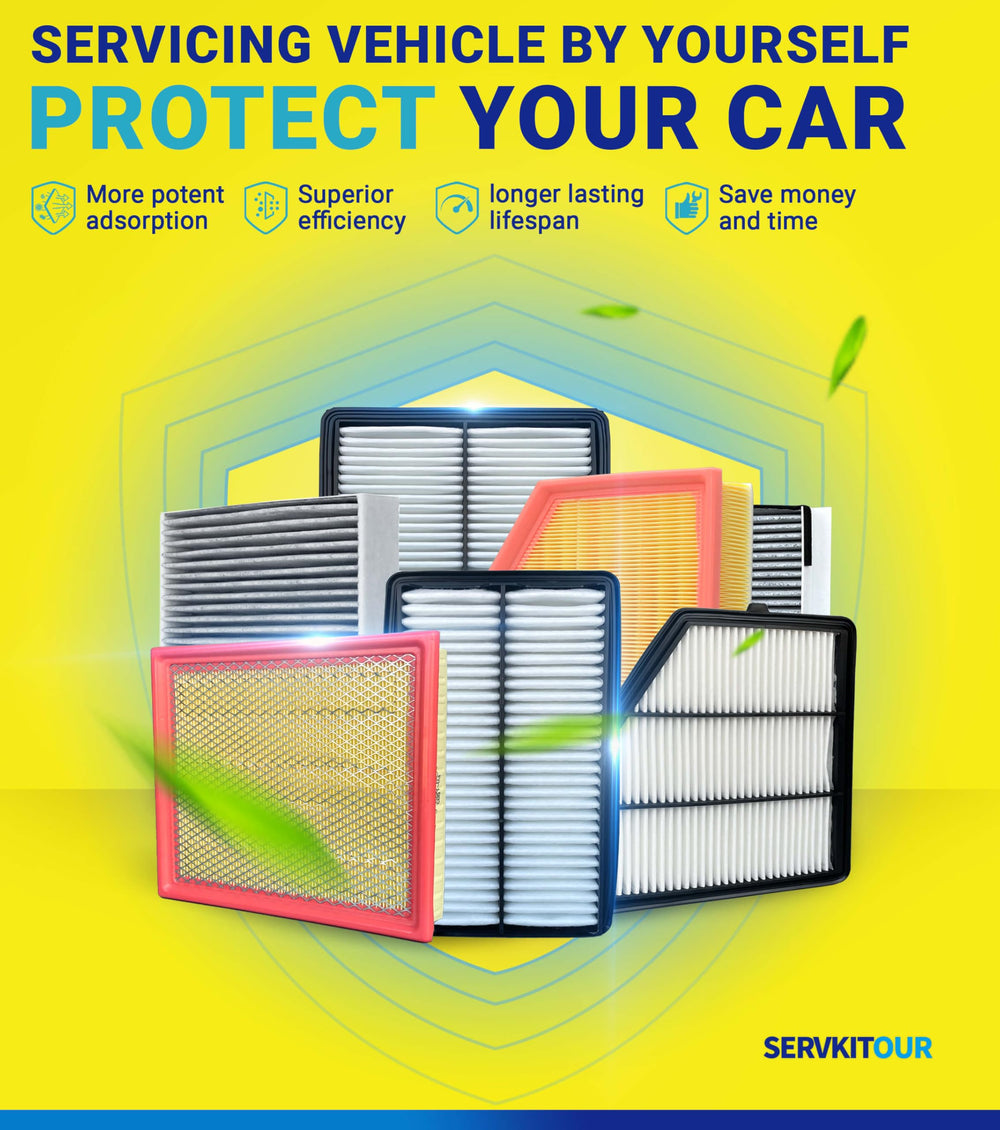 SERVKITOUR cabin filter being installed for easier interior maintenance