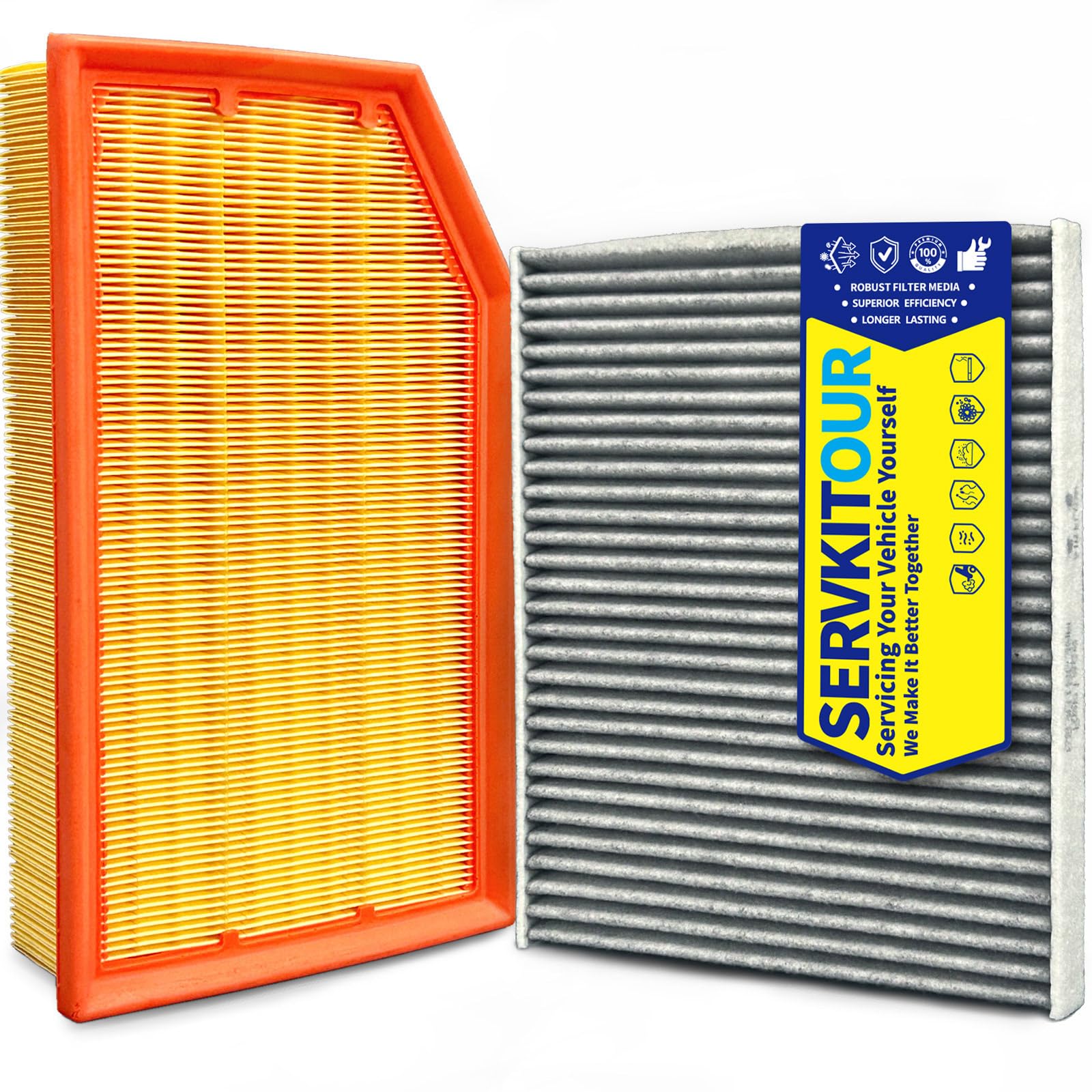 SERVKITOUR front packaging showing both filters and clear fitment information benefit quick identification