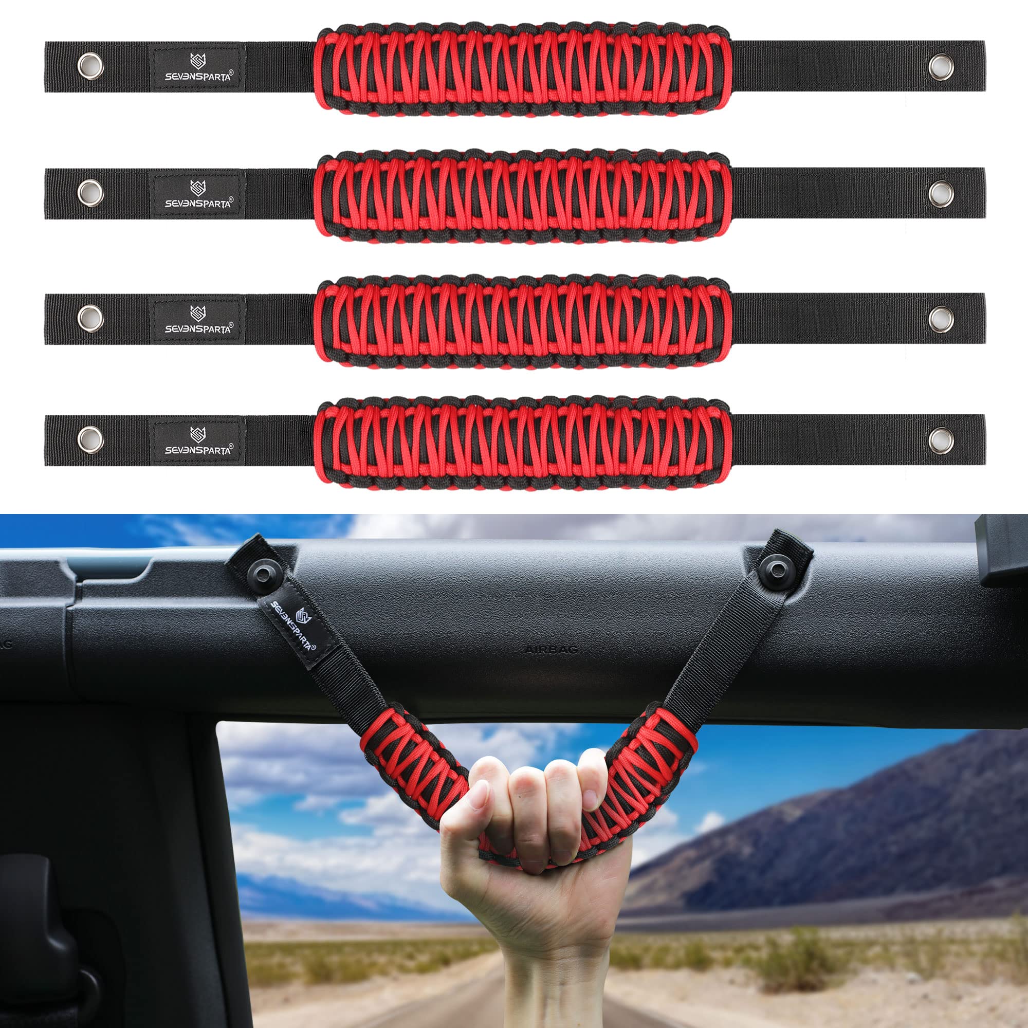 SEVEN SPARTA front packaging showing four Bronco grab handles and benefits