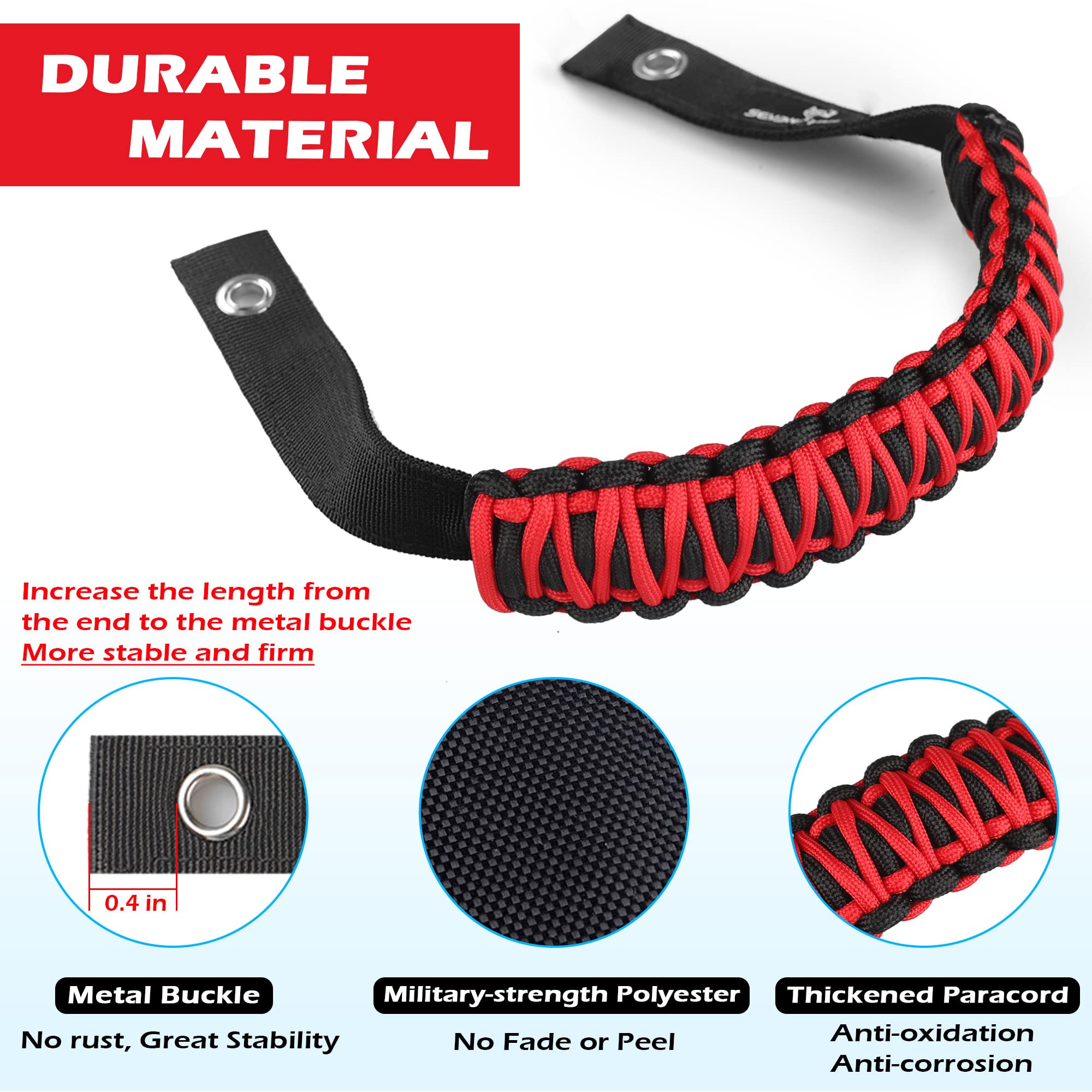 SEVEN SPARTA installed front grab handle on Bronco roll bar for easier entry