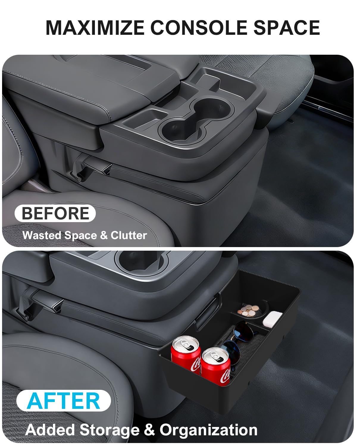 SEVEN SPARTA installed under seat reveals hidden storage and space saved