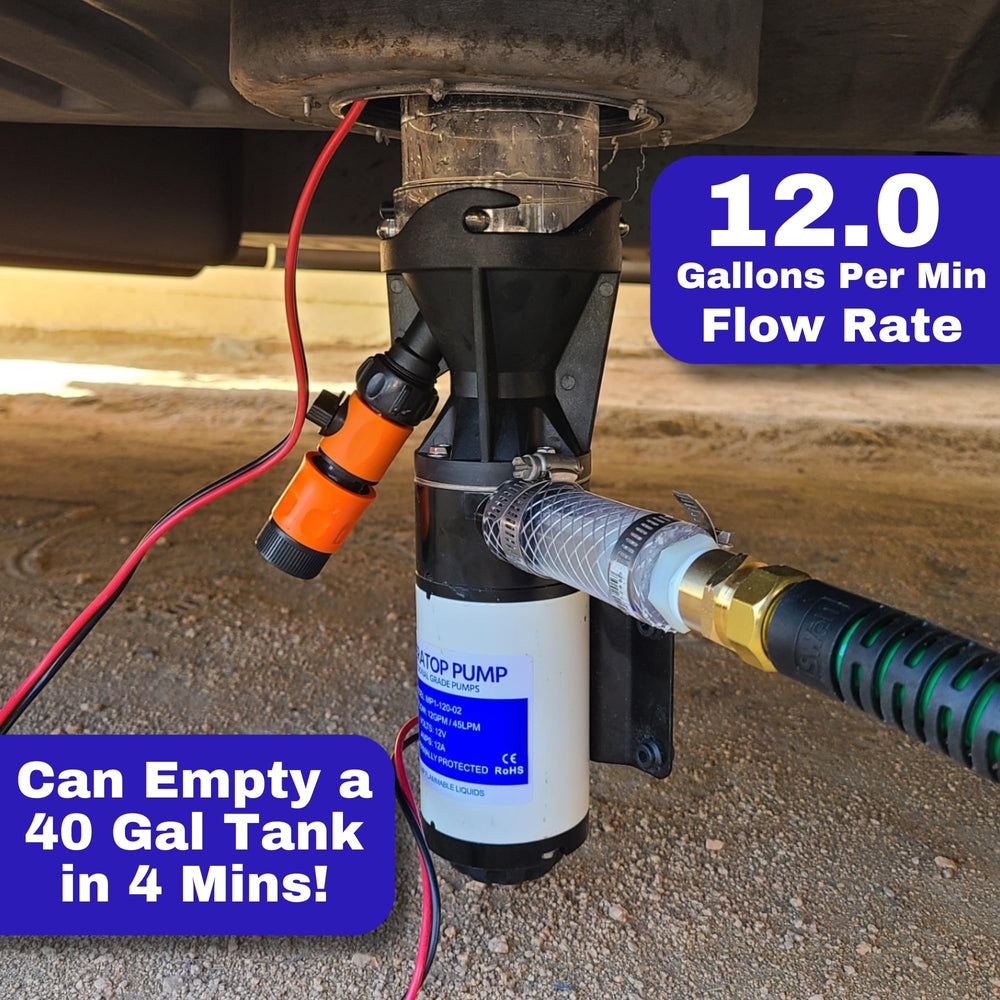 SewerFlo hose barb and threaded attachment demonstrating leak-resistant connection