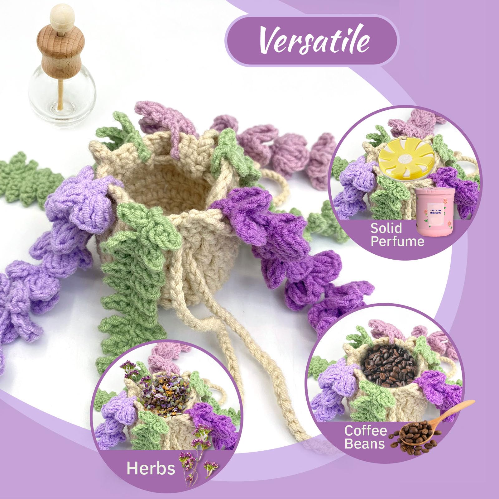 SGIBYN basket holding coffee beans and dried flowers for natural scent options