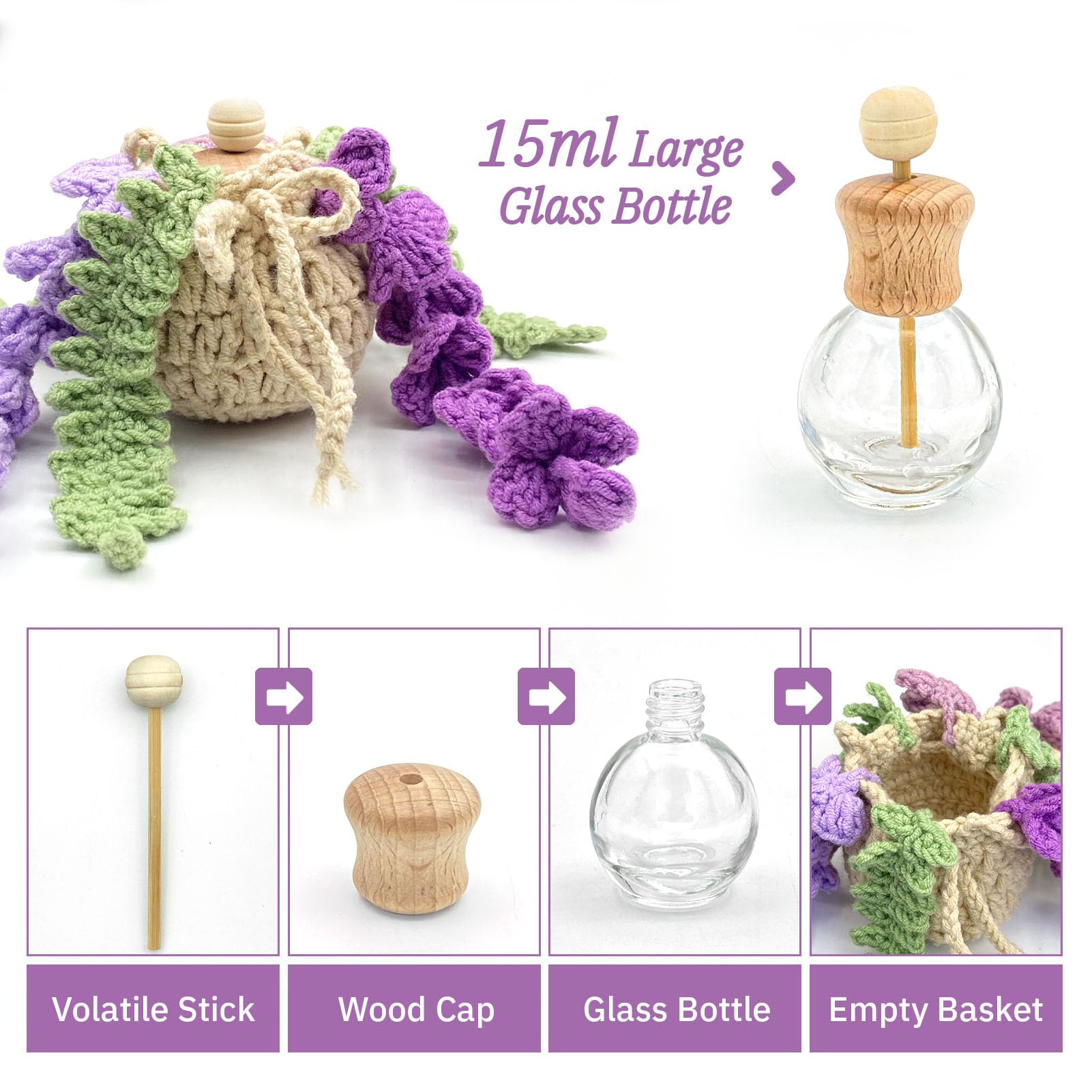 SGIBYN hanging from a car rearview mirror provides steady fragrance and decor