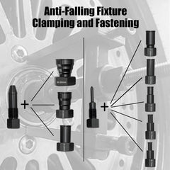 SGT SUPER GARAGE TOOLS eight expandable collets laid out showing size range and versatility