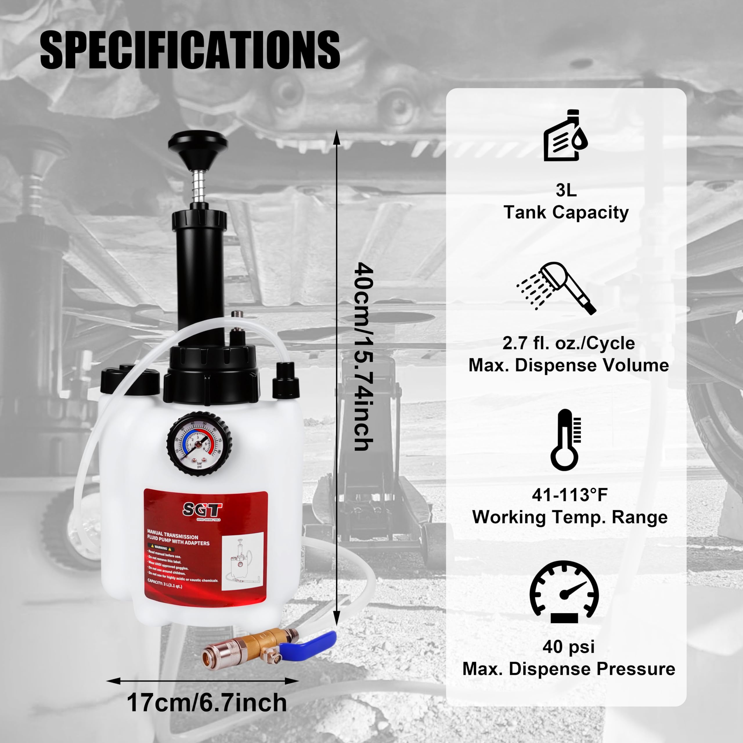 SGT SUPER GARAGE TOOLS funnel and cap wrench set for spill-free transfers and tidy connections benefit