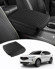Shademax front view showing fitted console cover, protects MDX armrest