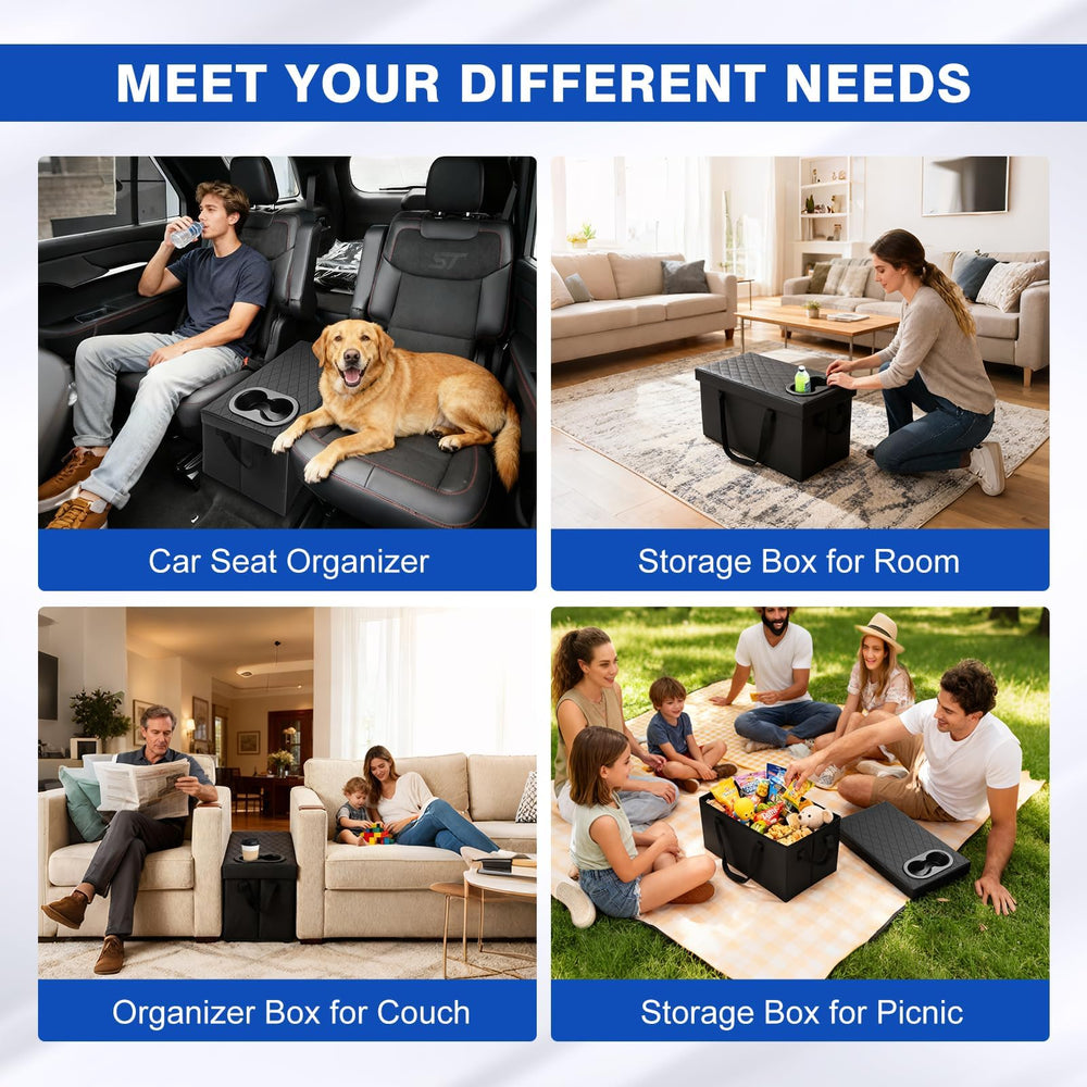 Shademax lifestyle shot in Explorer rear seat keeps family items organized
