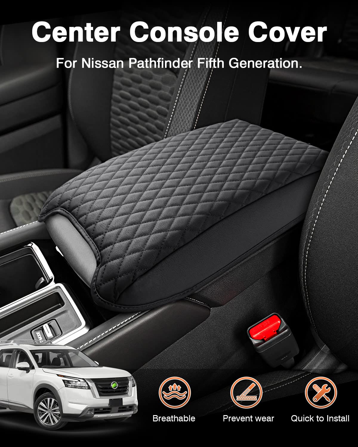 Shademax close-up of PU leather texture highlighting waterproof and easy-clean surface