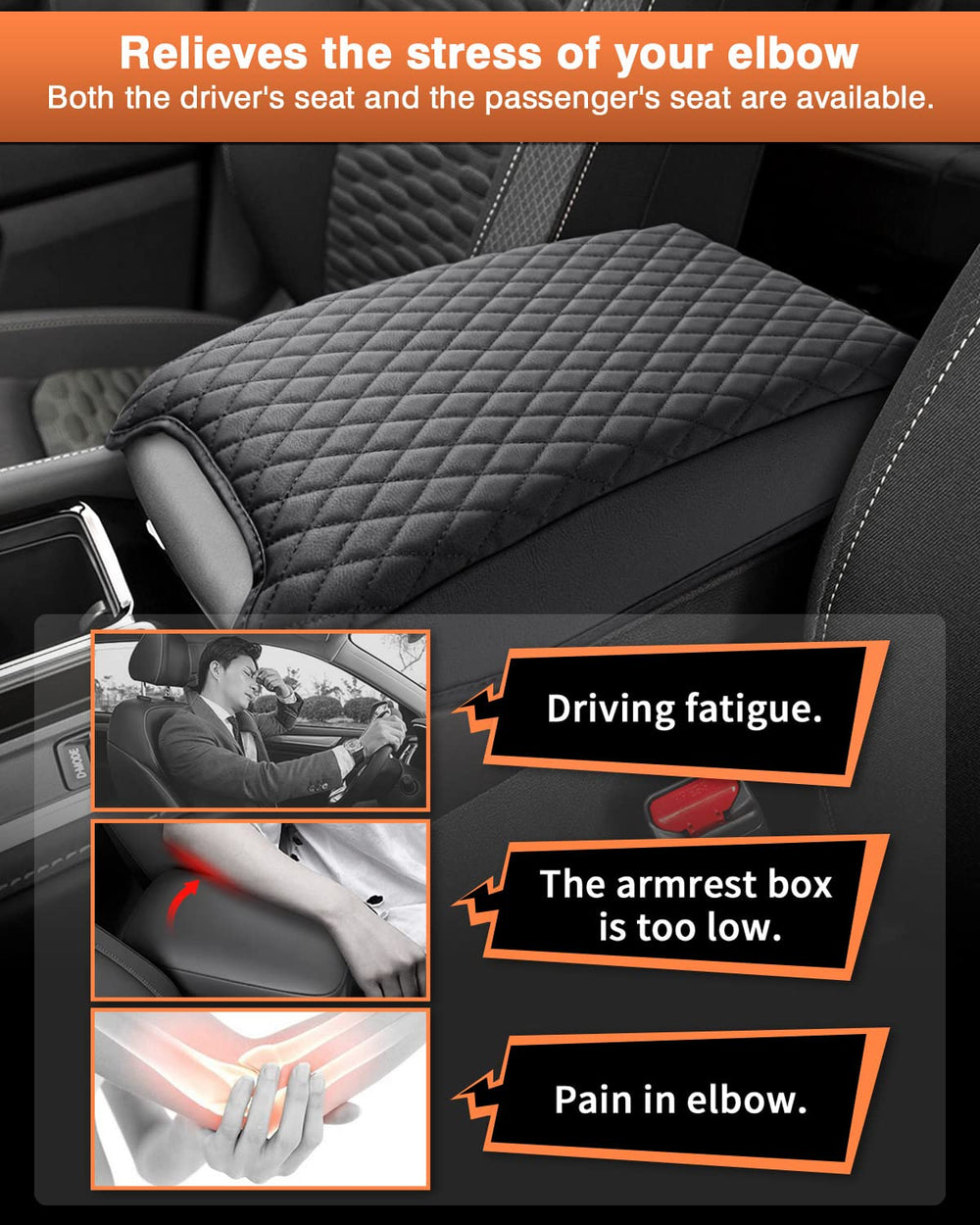 Shademax in-use image with driver resting elbow to show improved driving comfort