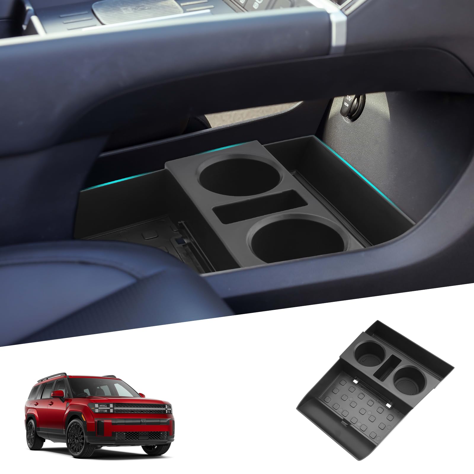 SHAOHAO lifestyle shot in car dashboard showing organized tidy cabin