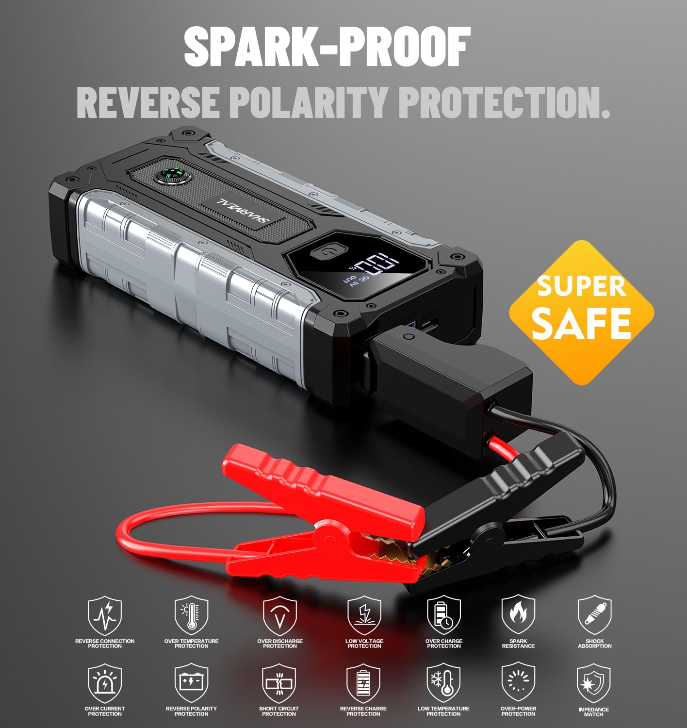 Sharmeal LED light illuminating dark roadside showing strong visibility benefit