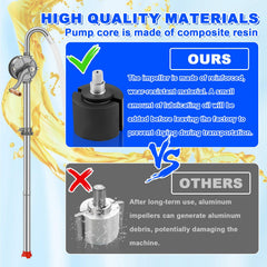 shdzzdzswy telescoping suction tube extended to fit varying drum heights securely