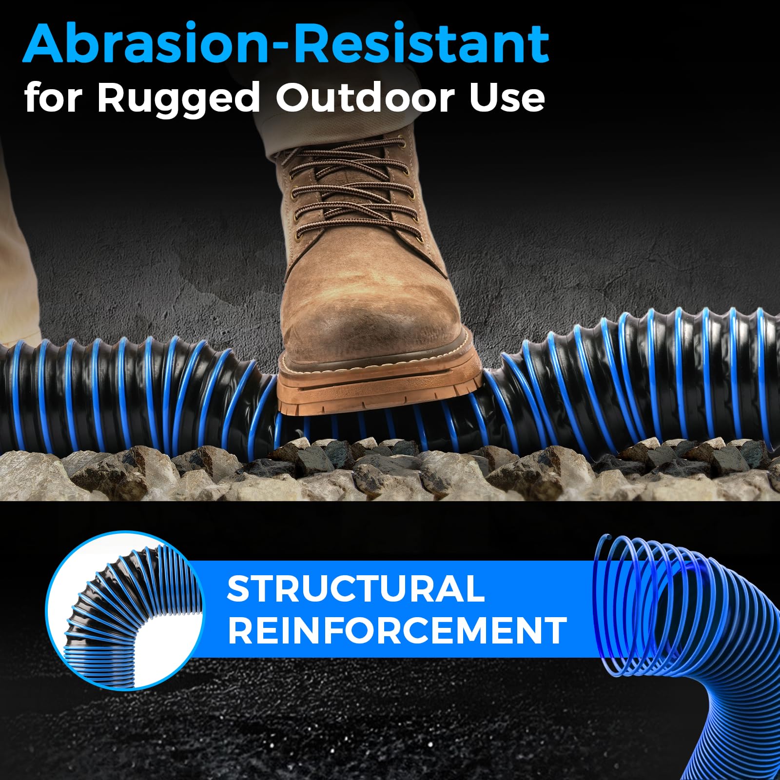SheeChung hose texture illustrating crush-resistant TPE construction