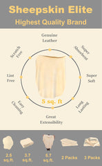 SHEEPSKIN ELITE next to hand showing size and easy handling benefit