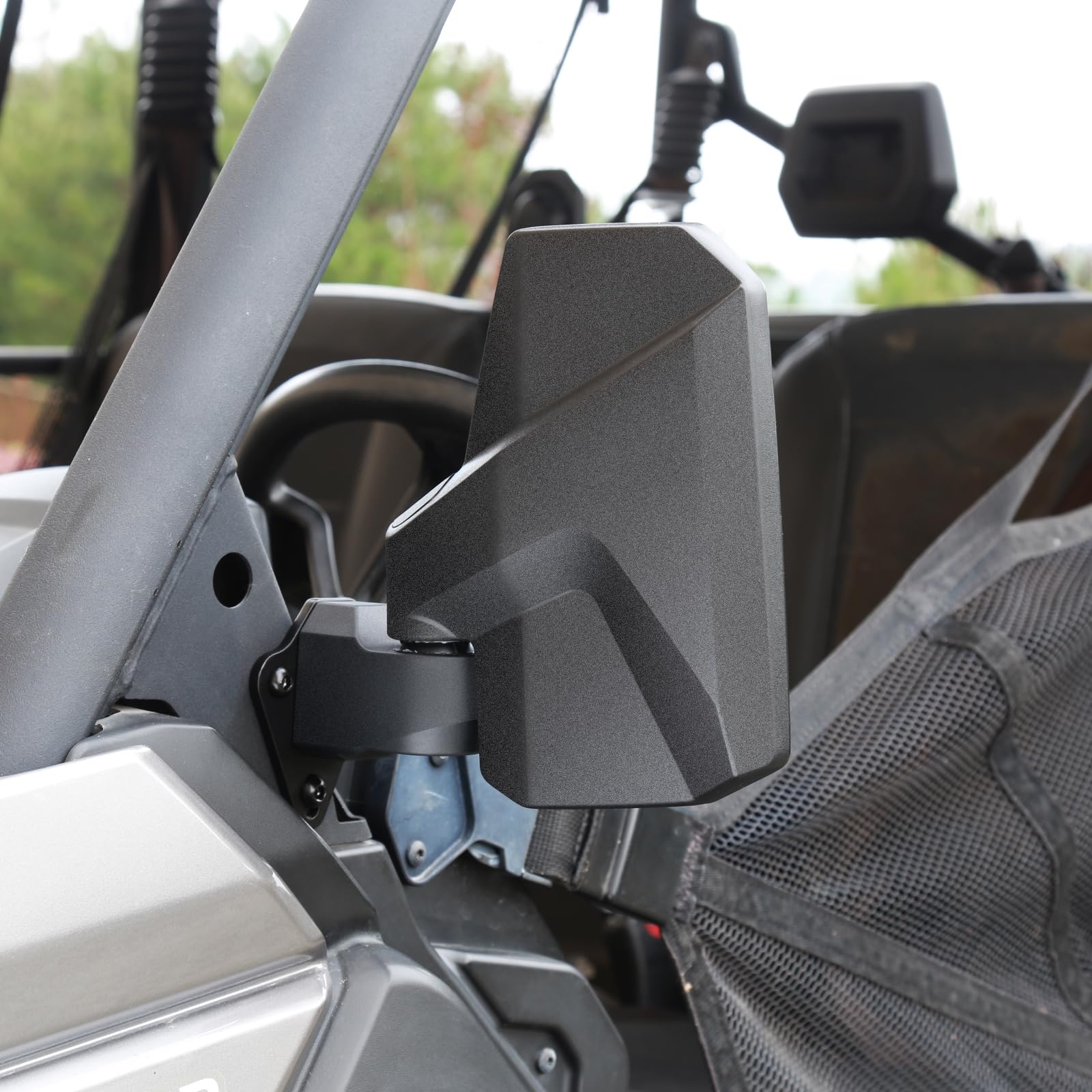 SHEJISI mirror on full-door conversion showing secure fit advantage