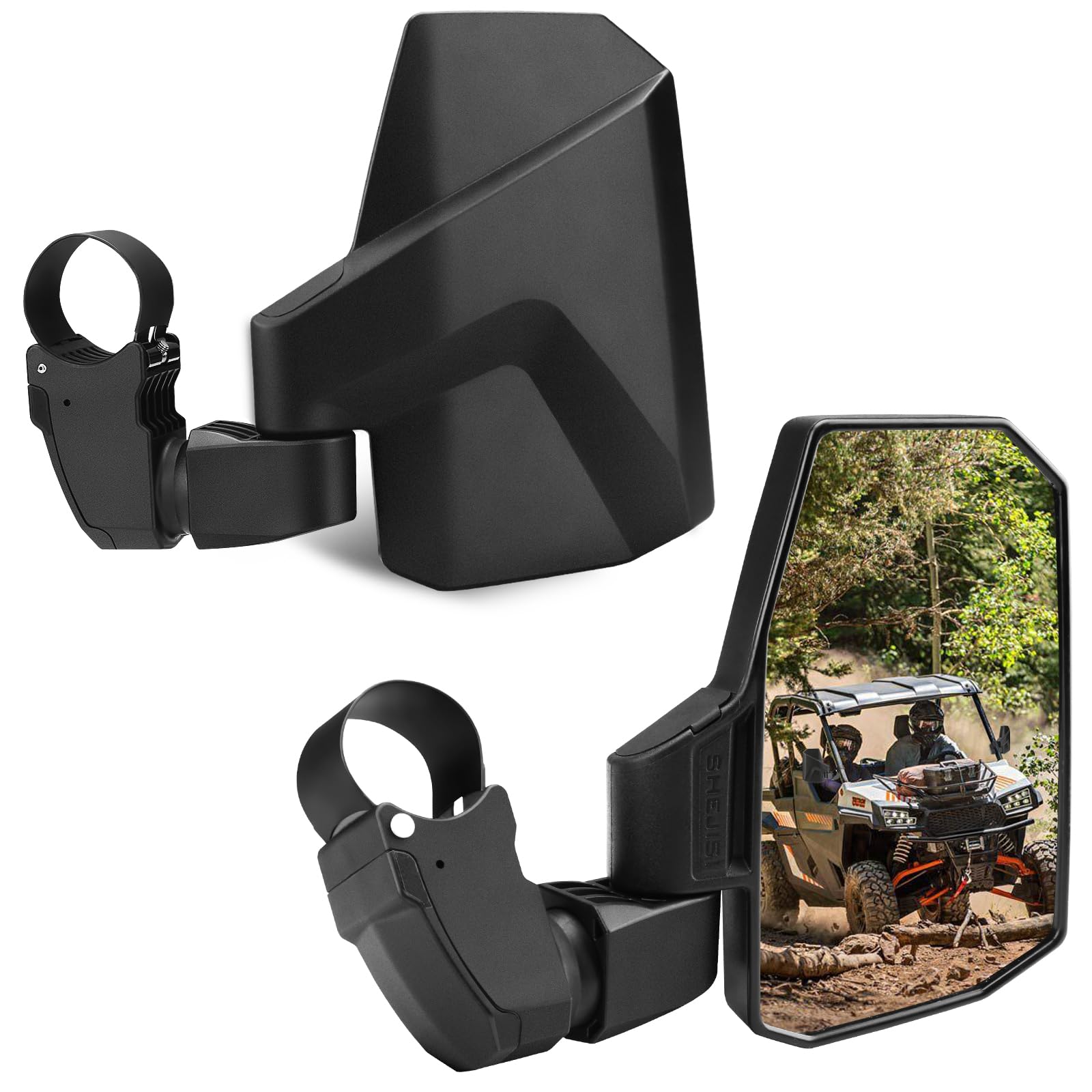 SHEJISI front packaging showing mirror and mounting hardware benefit easy install