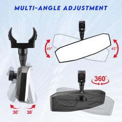 SHEJISI mirror mounted on Polaris RZR demonstrating easy installation