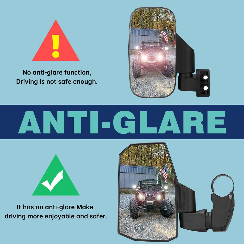 SHEJISI mounted on Polaris RZR demonstrating improved rear view for safety