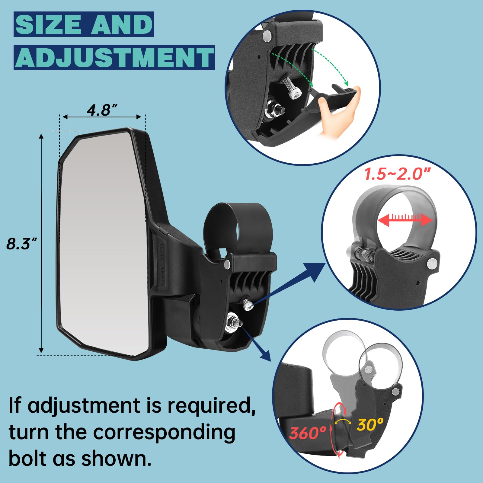 SHEJISI roll-bar clamp installation detail ensuring non-destructive fit benefit