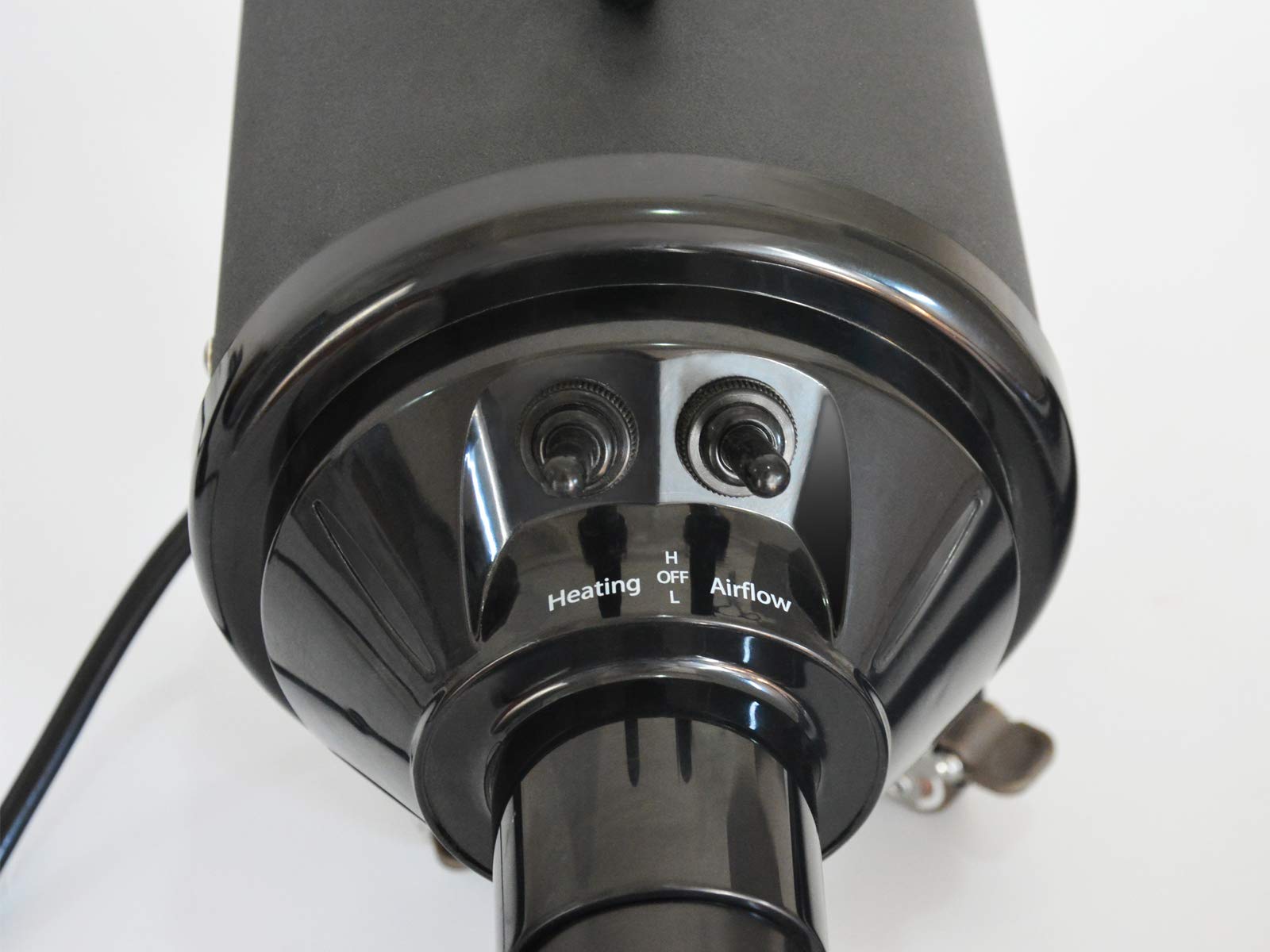 SHELANDY control dials close-up offering adjustable speed and temperature